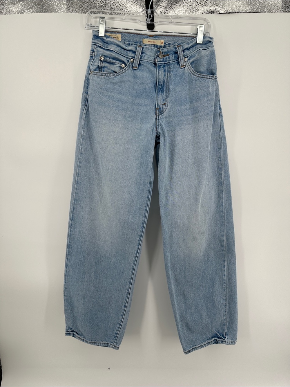 Levi's Premium Baggy Dad Y2K Streetwear Skater Retro Light Blue Jeans Sz25